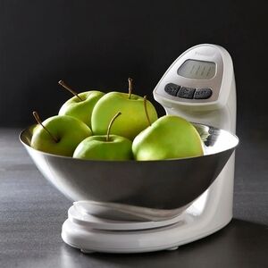 Typhoon Vision Electronic Red Kitchen Scale & Stainless Steel Bowl